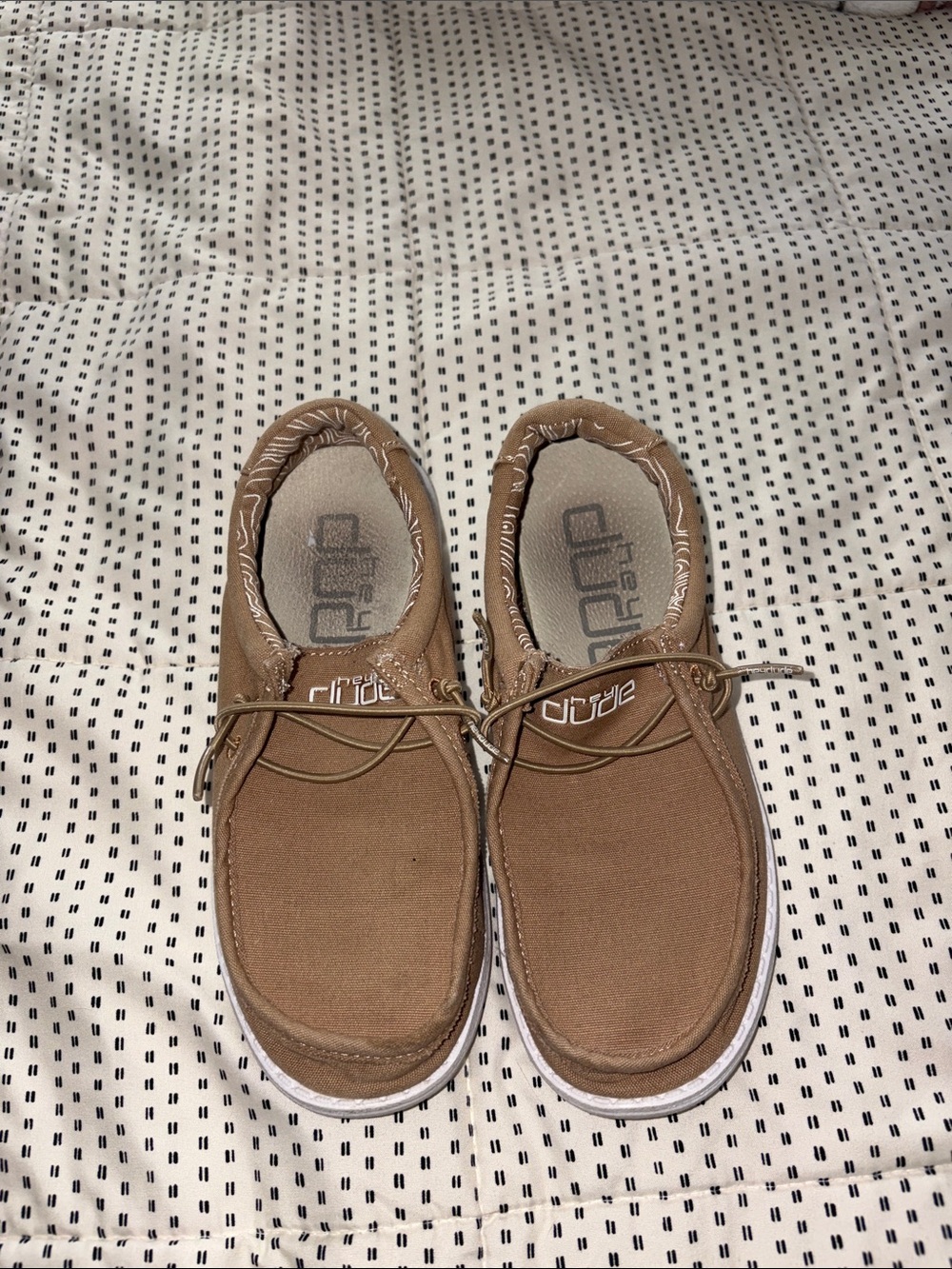 Hey Dude Brown Kids Canvas Slip-On Shoes